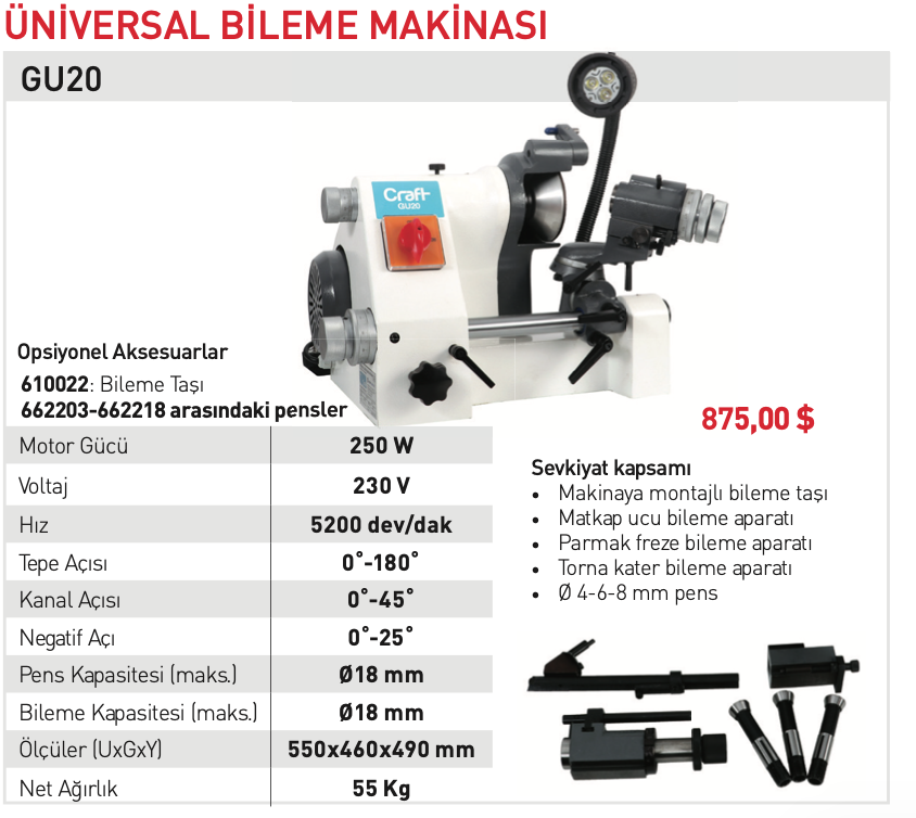 Craft  GU20 Universal Bileme Motoru