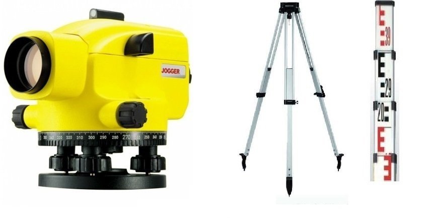 Leica Jogger 24 Optik Nivo SET -RMT01 Tripod + RMM05 Mira