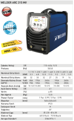 Welder Maxiarc 315 MV Inverter Kaynak Makinası
