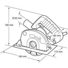 Makita 4105 KB El Tipi Beton Kesim Makinası