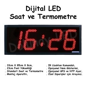 Dijital Saat Termometre 23cm