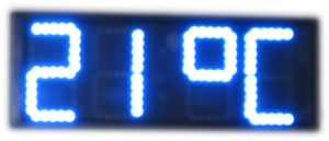 Dijital LED Saat Termometre (Mavi 16cm)