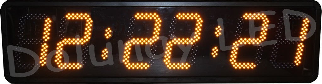 Dijital LED Saat 33cm X 127cm Sarı