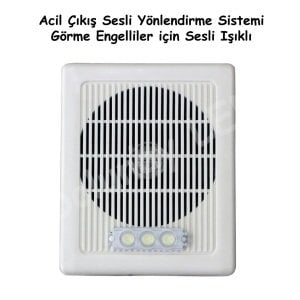 Acil Çıkış Sesli Yönlendirme Sistemi Görme Engelliler için Sesli  Işıklı