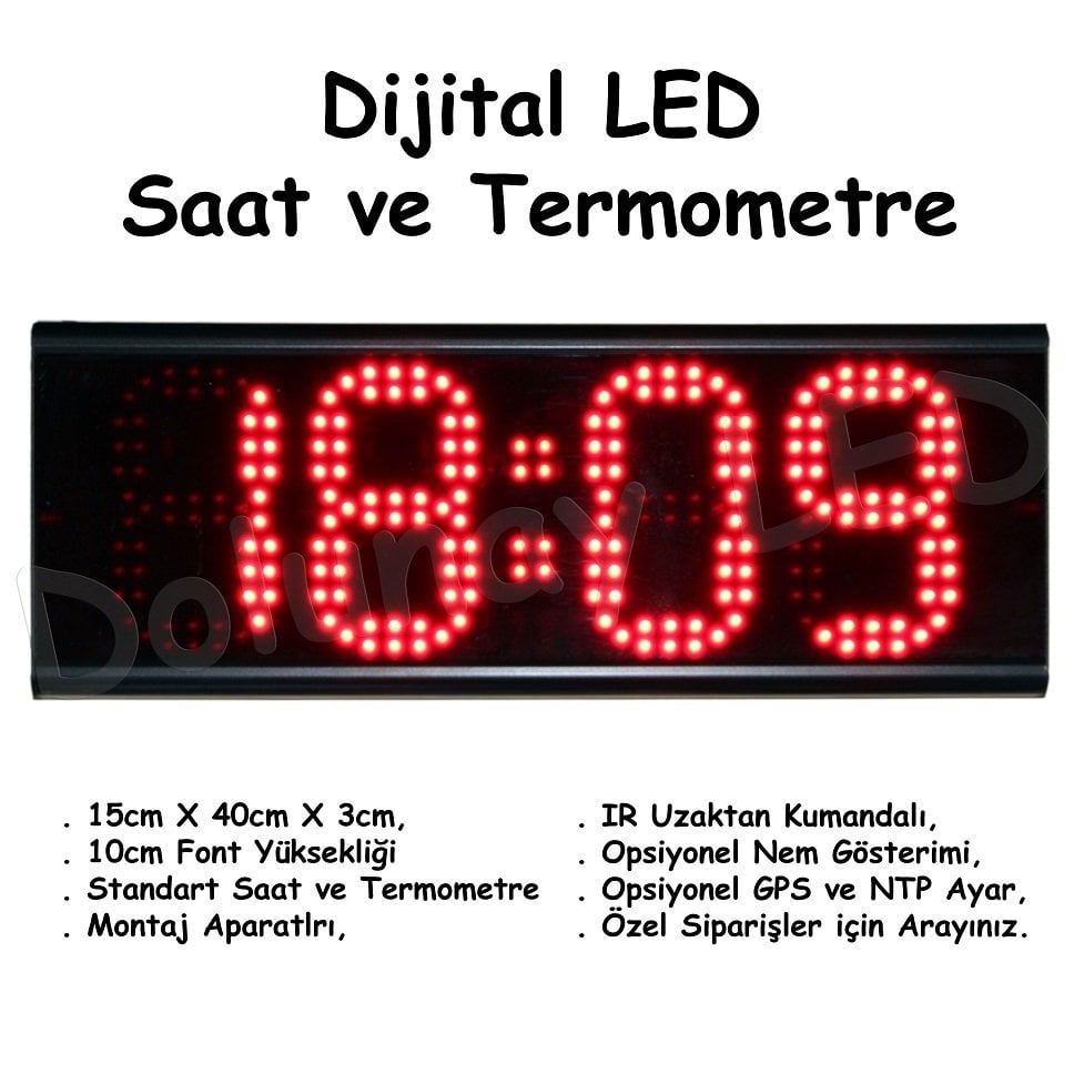 Dijital Saat Termometre 10cm