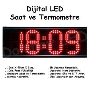 Dijital Saat Termometre 10cm