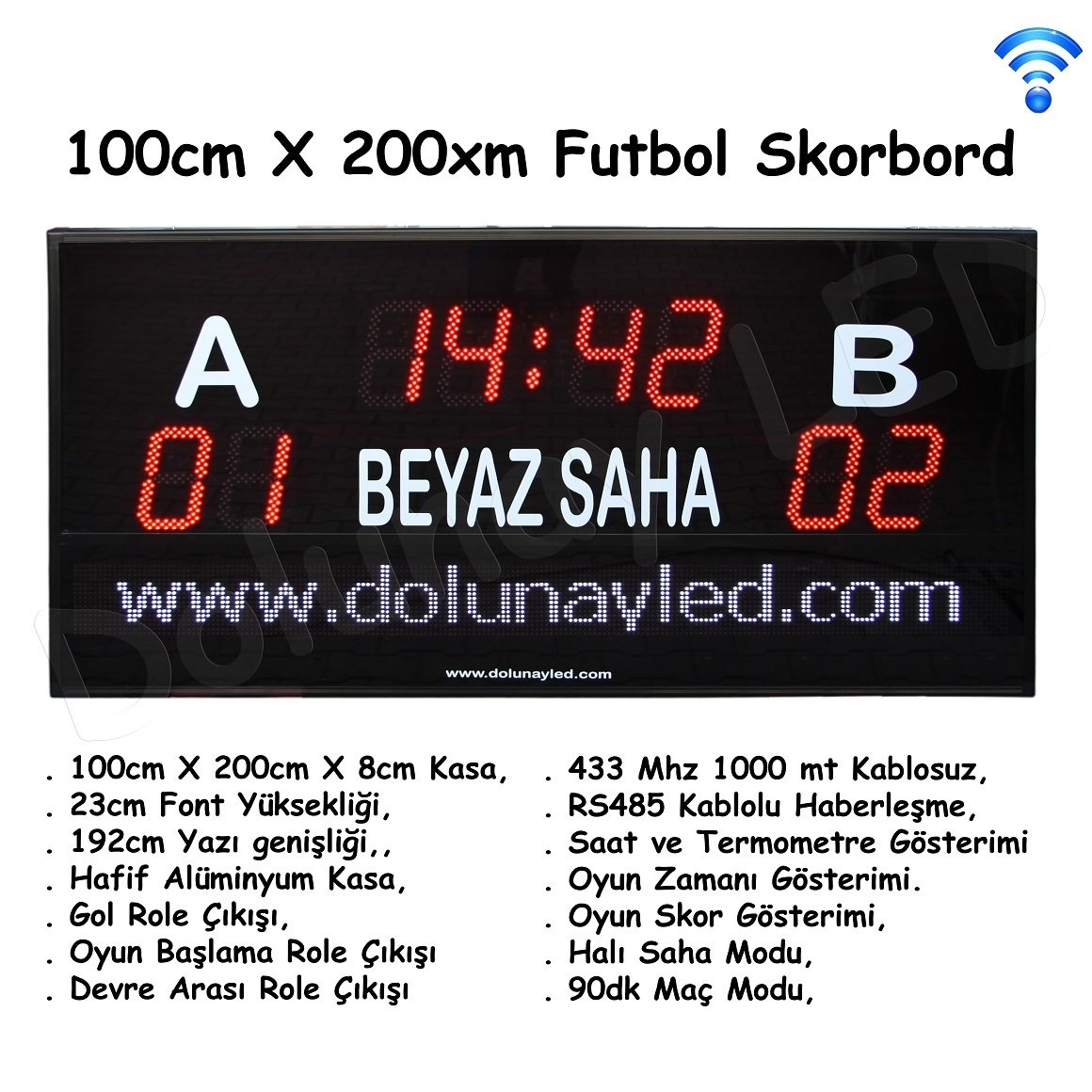 Futbol Skorbordu 100cm x 200cm