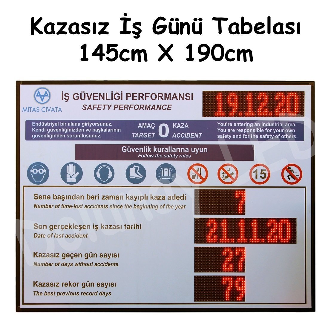 Kazasız İş Günü Tabelası P10