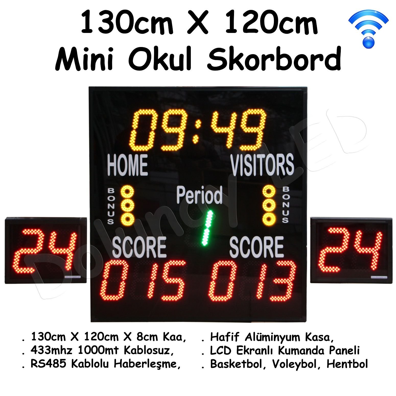 Mini Okul Skorbord 130cm x 120cm x 8cm