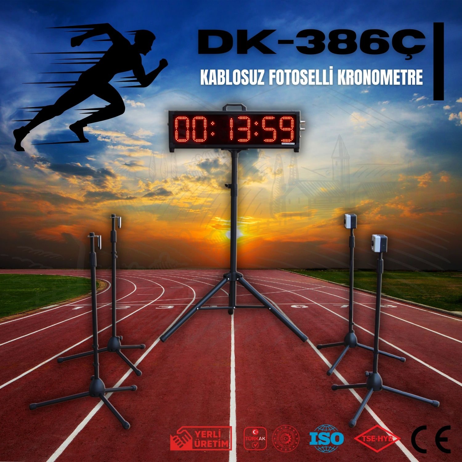 DK-386 Kablosuz Fotoselli Kronometre (Çift Kapı)