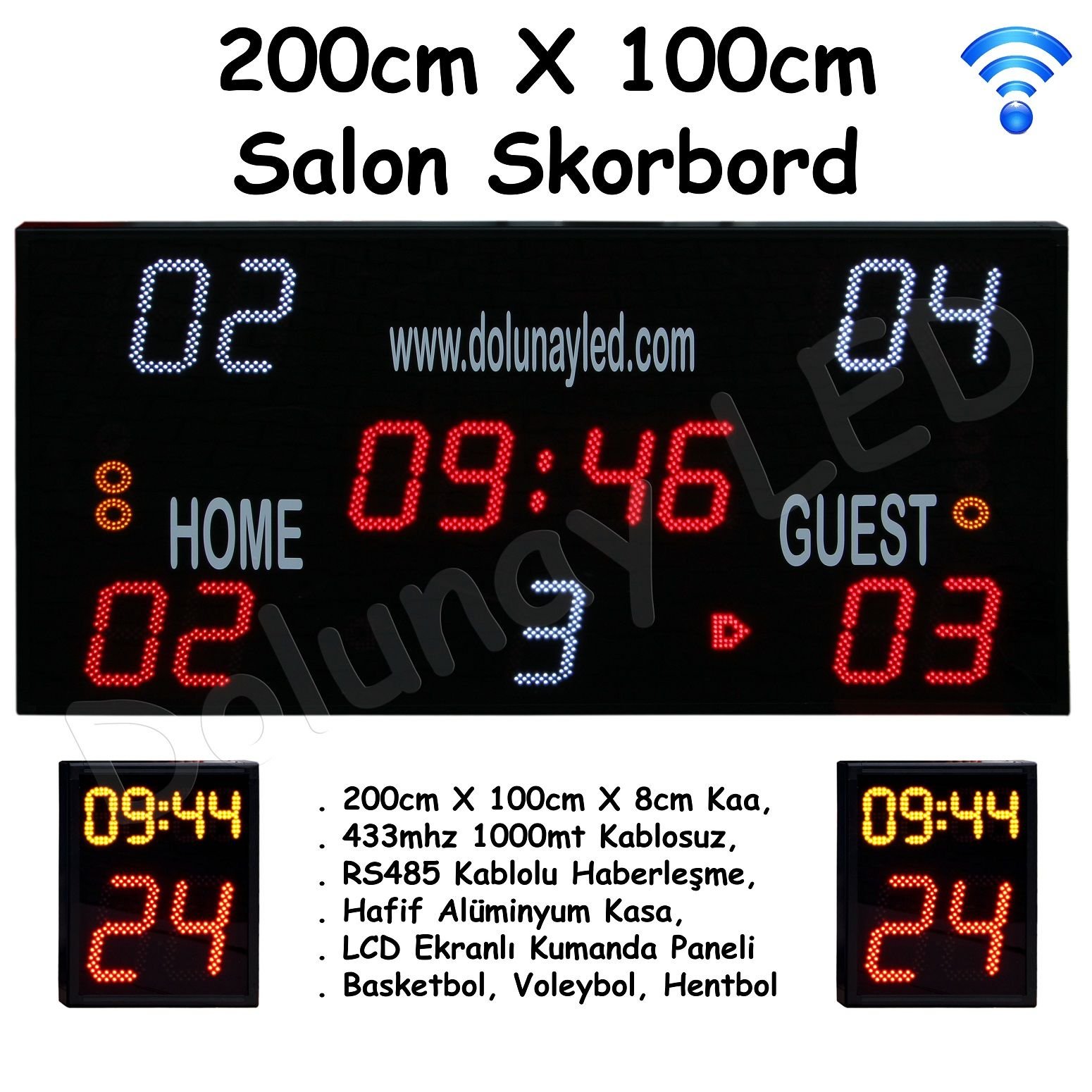 200 x 100 cm Salon Skorbord