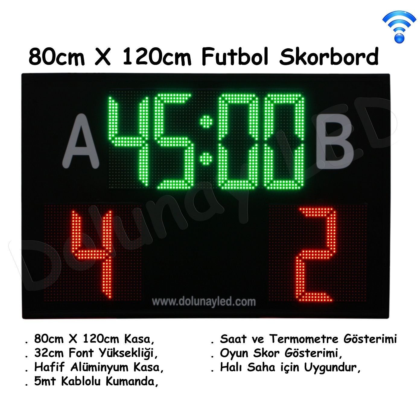 80cm x 120cm Halı Saha Skorbord