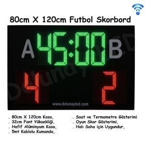 80cm x 120cm Halı Saha Skorbord