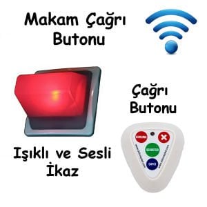 Kablosuz Makam Çağrı Butonu 3 Fonksiyonlu