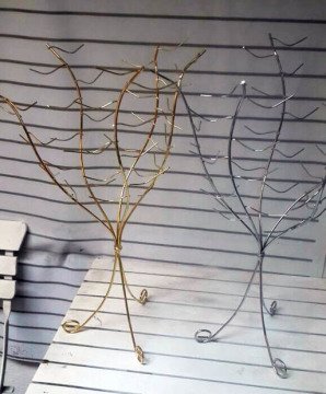 Altın & Gümüş Metalize Kaplamalı Ferforje Sunum Ağacı