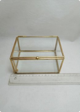 15*10*7cm Metal Kenarlı Kapaklı Küçük dikdörtgen kutu