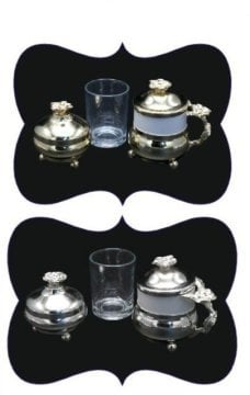 3 lü Set Lüks Fincan, Bardak Lokumluk Takımı