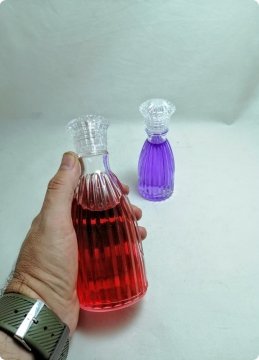 Yeni çizgili taç kapaklı şişe (2 boy)