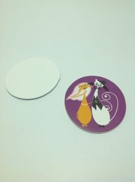 20 li Decota kedi figürlü Sticker (oval sticker)