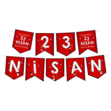 23 Nisan Zigzag Banner
