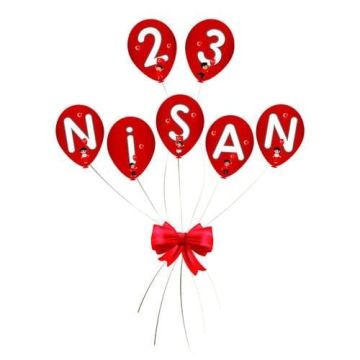 23 Nisan Balonlu Okul Kapı Süsü