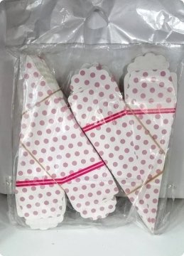 Karton Çizgili Puantiyeli Bebek Şeker Külahı