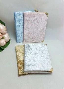 1 Paket 10x14 cm Kadife Kumaş Kaplı Yasini Şerif