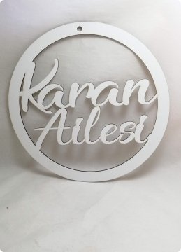 Ahşap isimli yuvarlak kapı süsü