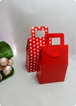 50 Li Selefonlu Karton Mini Kına Çanta Eminönü (Kırmızı)