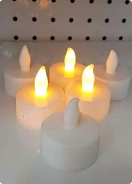 24 lü Pilli tea light mumluk