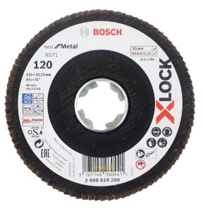 Bosch X-LOCK 115 mm 120 Kum Best Serisi Metal Flap Disk 2608619200