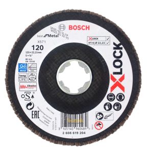 Bosch X-LOCK 125 mm 120 Kum Best Serisi Metal Flap Disk 2608619204