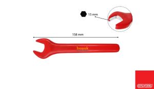 Ceta Form 15 mm 1000V İzoleli Açık Ağız (Çatal) Anahtar GB09-15