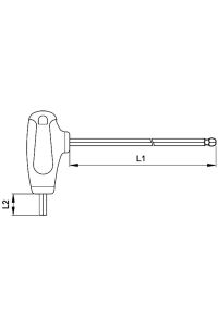 Ceta Form 2 mm T Saplı Topbaşlı Allen K11-020-100