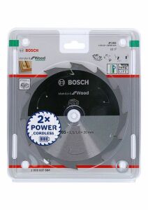 Bosch 165*20 mm 12 Diş Akülü Makineler için Ahşap Testere Bıçağı 2608837684