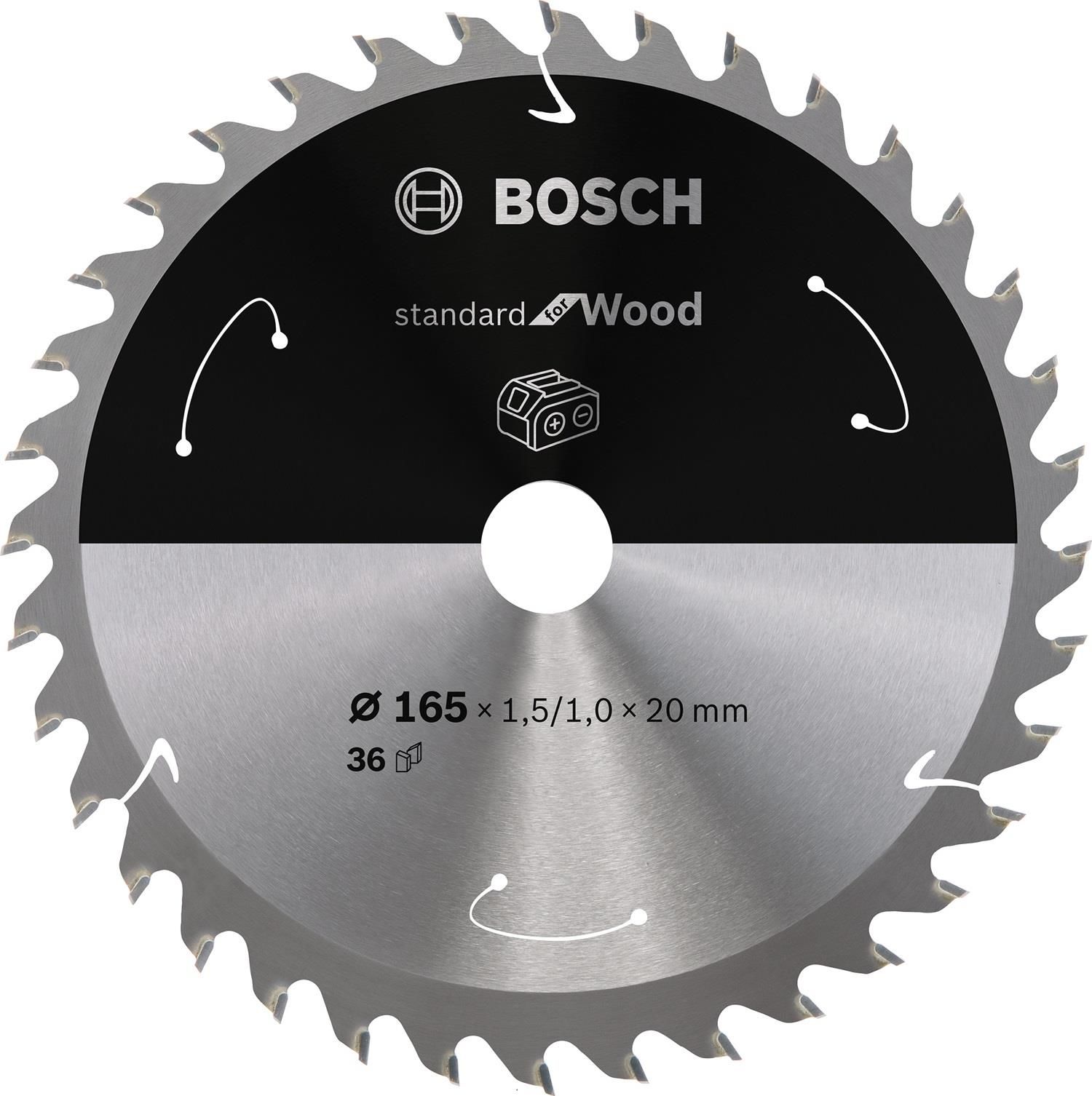 Bosch 165*20 mm 36 Diş Akülü Makineler için Ahşap Testere Bıçağı 2608837686