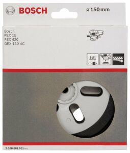 Bosch 150 mm Zımpara Tabanı 6 Delikli Yumuşak 2608601051