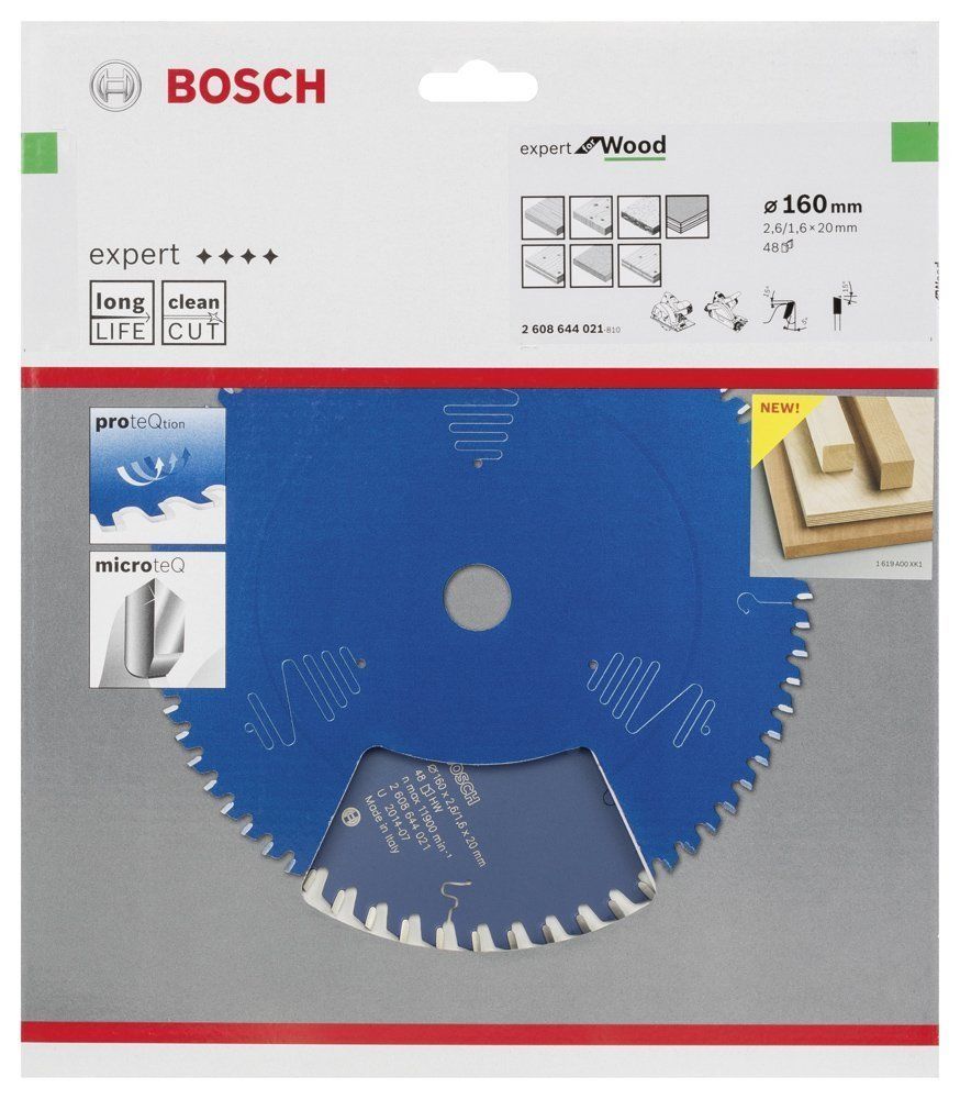 Bosch Ahşap Daire Kesme Bıçağı 160*20 mm 48 Diş Expert 2608644021