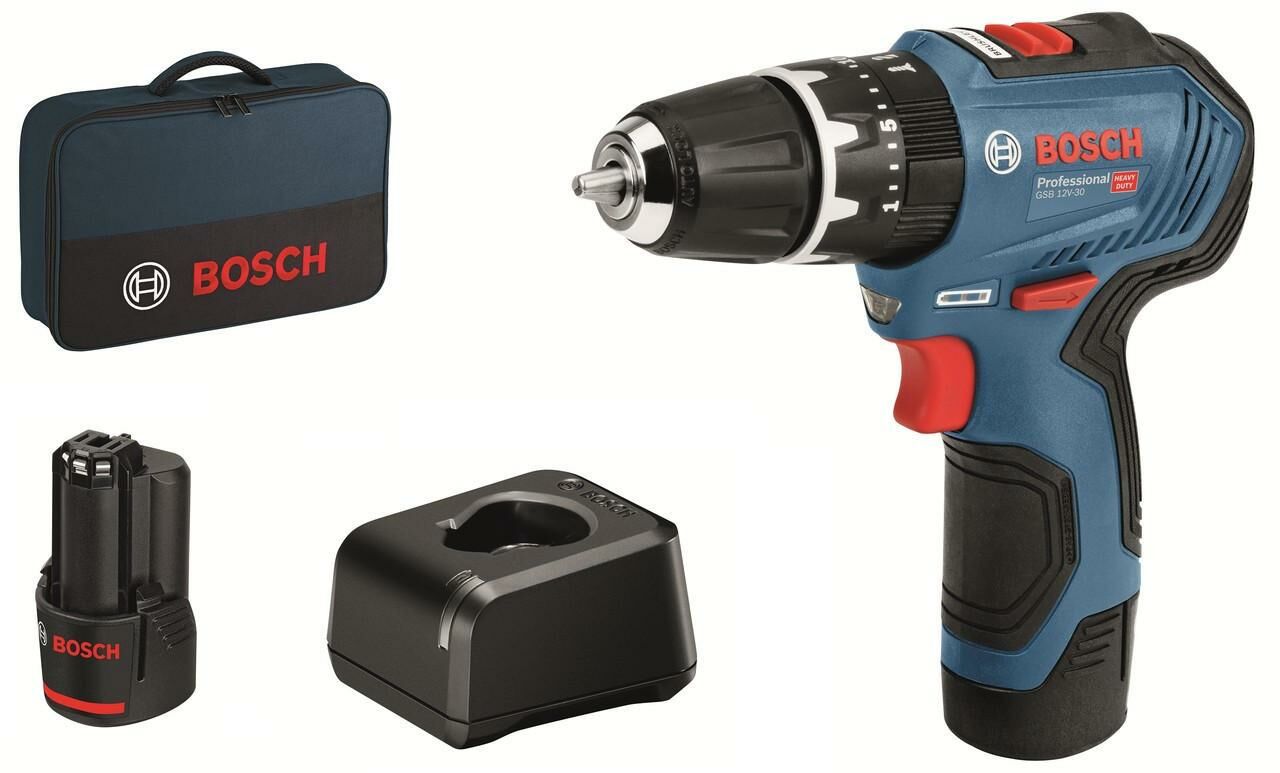 Bosch Gsr 12V 30 12V Soft Bag Akulu Vidalama 2x2.0 Ah 06019G9004