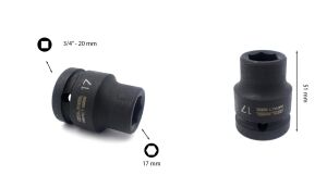 Ceta Form 17 mm 3/4” 6 Köşe Havalı Lokma Anahtar C72-H17