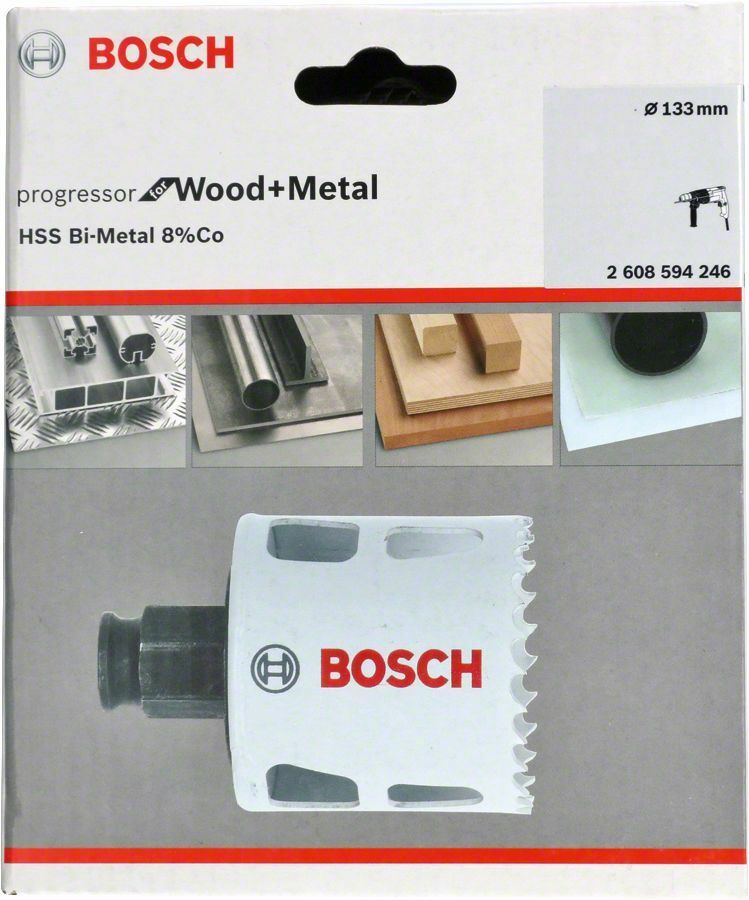 Metal ve Ahşap 133 mm Hss Bi-Metal %8 Kobaltlı Delik Testeresi BOSCH 2608594246