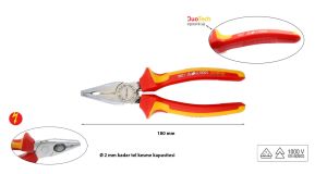 Ceta Form 180 mm 1000 volt VDE İzoleli Kombine Pense G10-18-0180