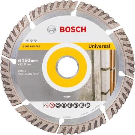 Bosch 150mm Genel Yapı Malzemeleri İçin Elmas Kesme Diski 2608615061