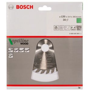 Bosch Optiline 130x20/16 mm 30 Diş Ahşap Daire Testere 2608640583