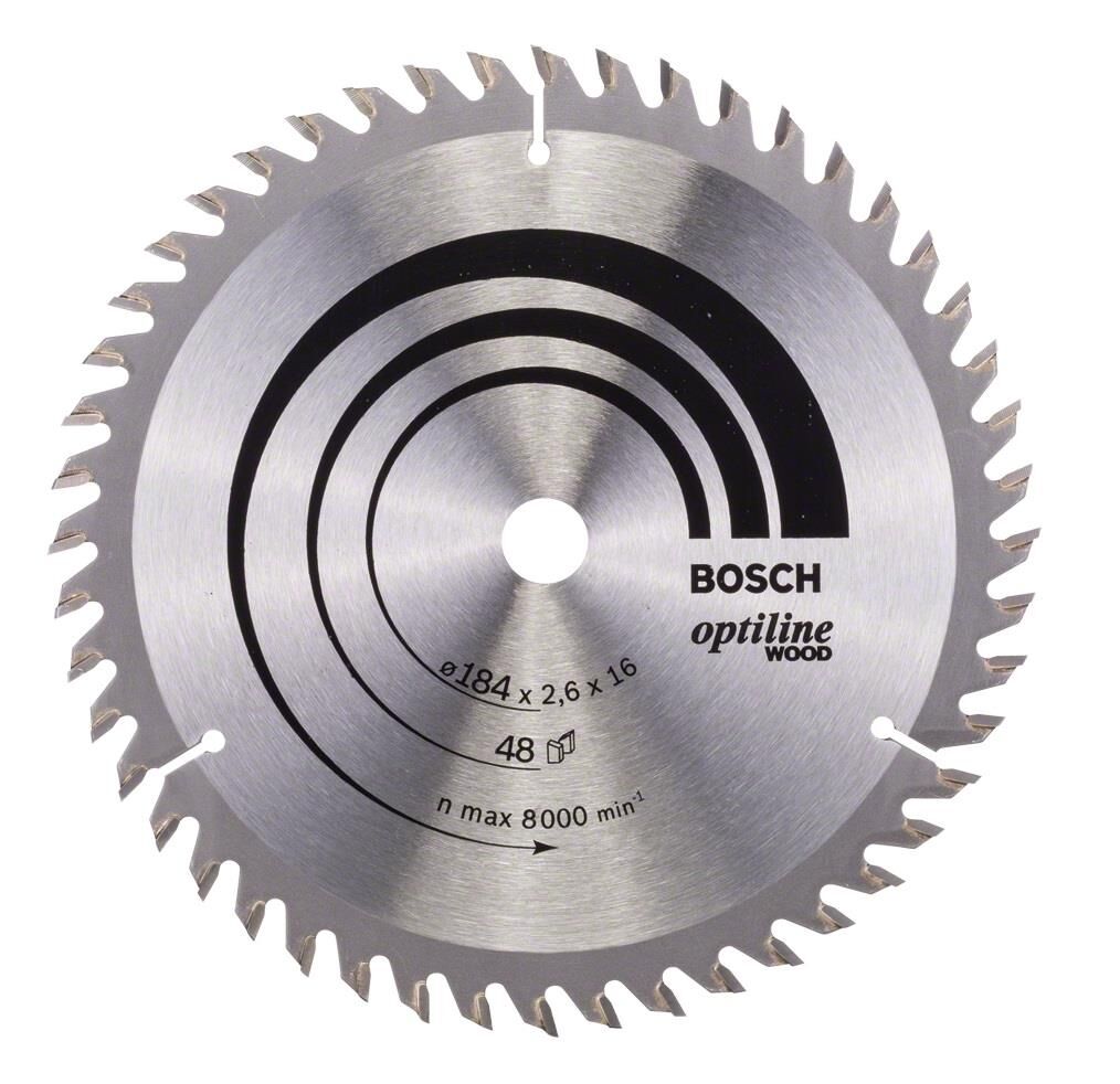 Bosch Optiline Ahşap 184x16 mm 48 Diş Daire Testere Bıçağı 2608641181