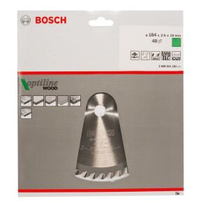 Bosch Optiline Ahşap 184x16 mm 48 Diş Daire Testere Bıçağı 2608641181