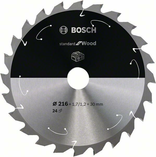 Bosch Ahşap Akülü Daire Test. Bıç. 216x30 mm 24 D 2608837721