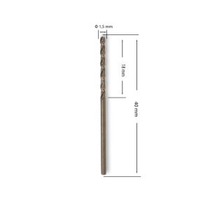MTE 1,5 mm Paslanmaz Matkap Ucu Altın Seri HSS-E DIN 338