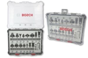 Bosch Profesyonel Freze Ucu Seti 15'li Karışık 6 mm Şaftlı 2607017471