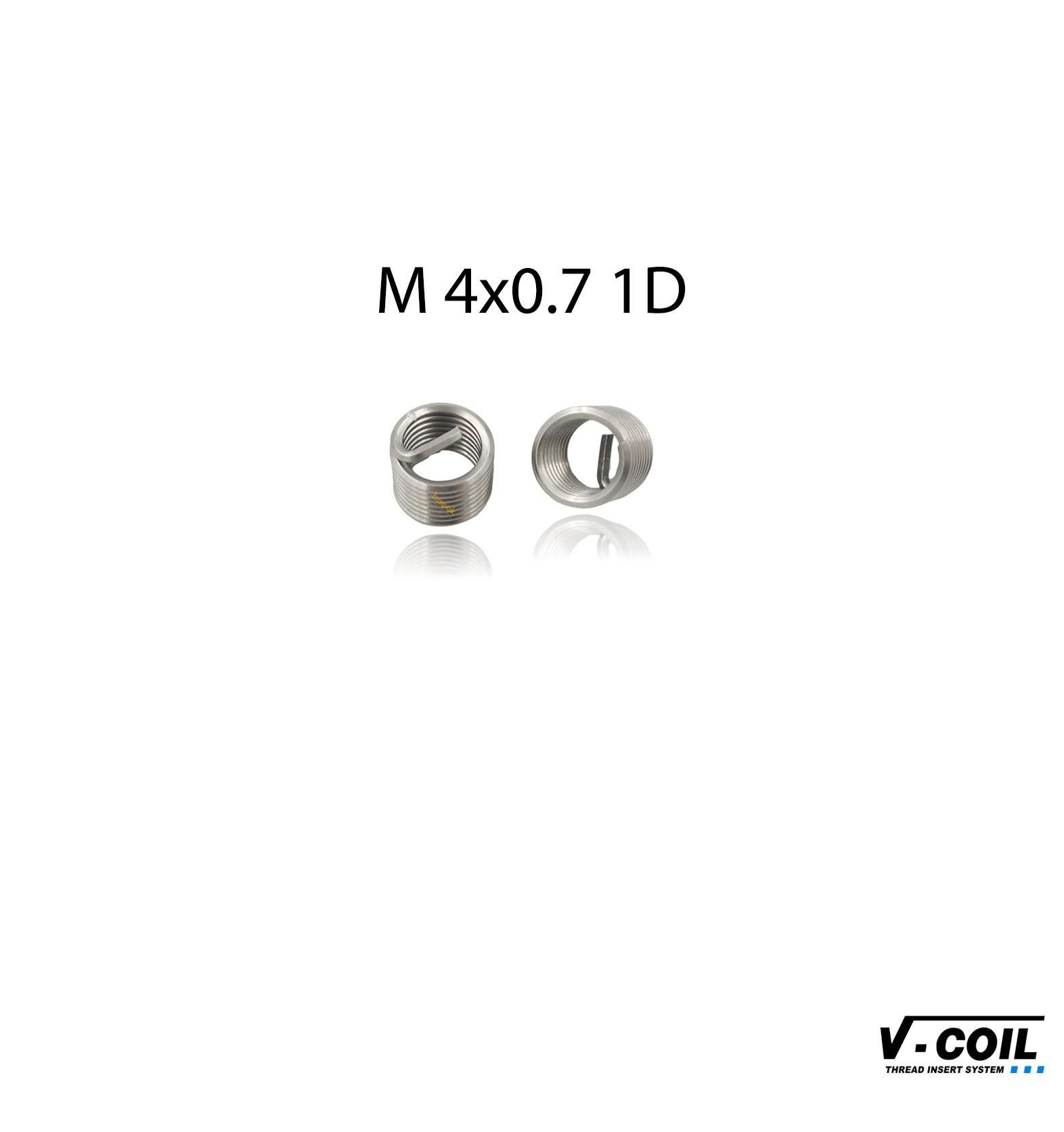 V-Coil M 4x0,7 Tırnaklı 1,0D Helicoil Yay İnox (1 Adet) 07207
